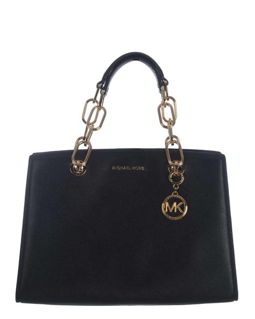 MICHAEL Michael Kors Black Cynthia Leather Bag