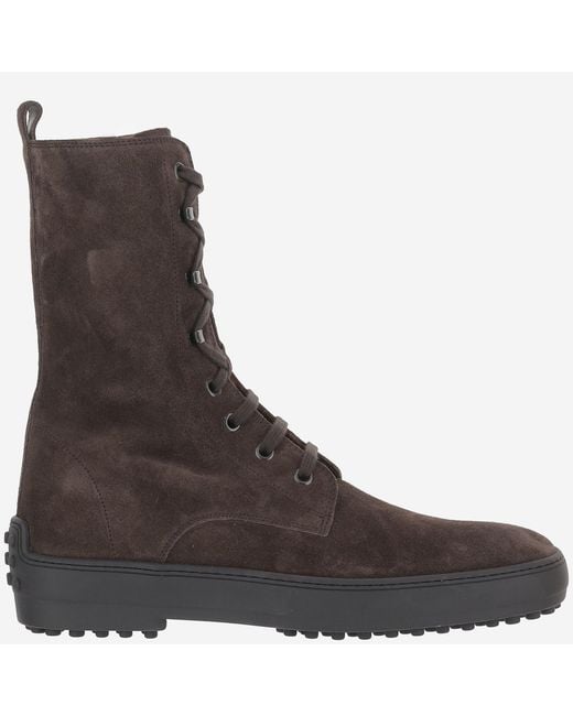 Tod's Brown Ankle Boots Suede