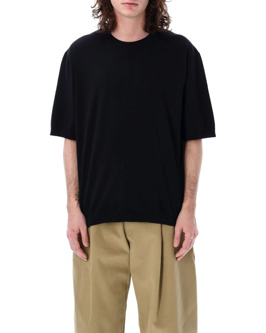 Studio Nicholson Black Sorono Short Sleeves Shirt for men