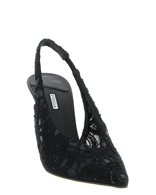 Le Silla Black 'Chantilly' Slingback