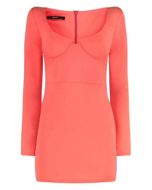 Alex Perry Pink Mini Dress Technical Fabric Nylon