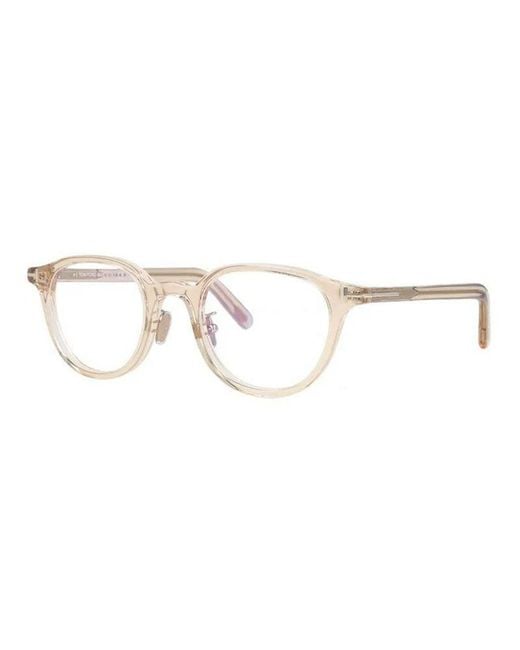 Tom Ford Metallic Eyeglasses Square Full Rim, Transparent Frame And Clear Demo Lens Lens Ft5857-D-B072