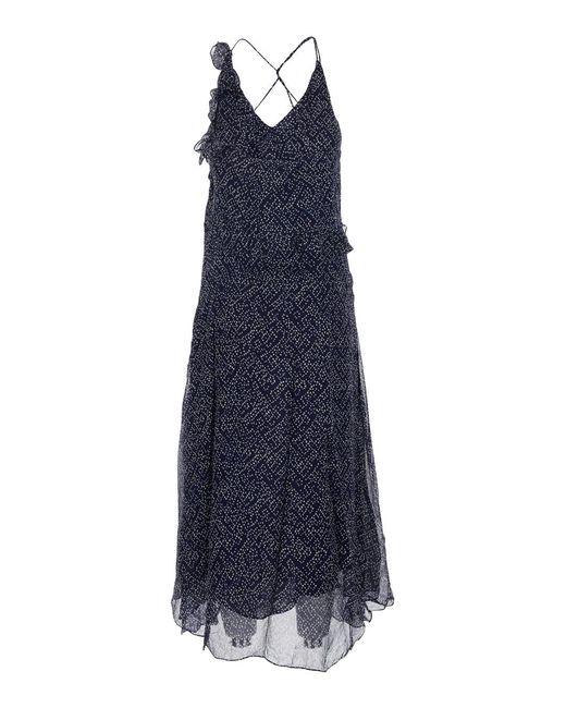Isabel Marant Blue Dress Luxie Viscose