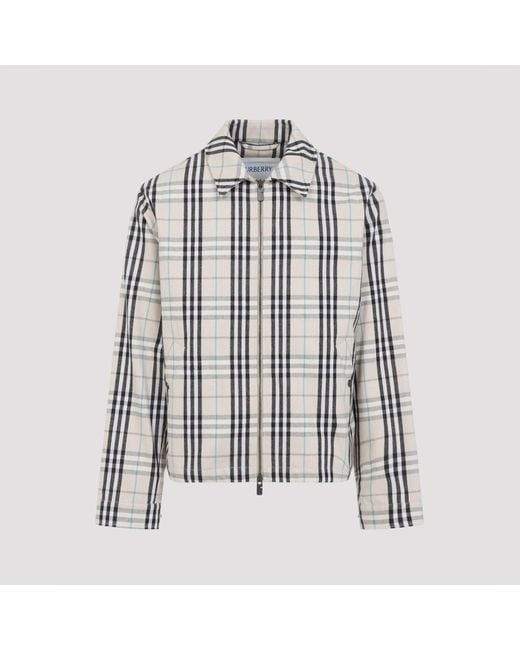 Burberry White Full Zip Over Jacket for men