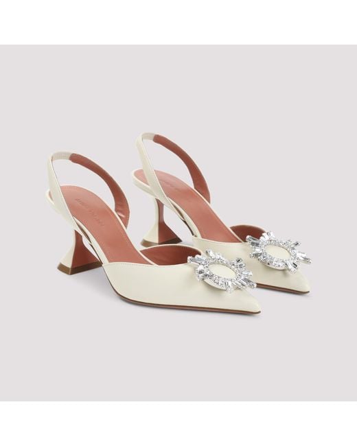 AMINA MUADDI Metallic Begum 70 Slingback Pumps