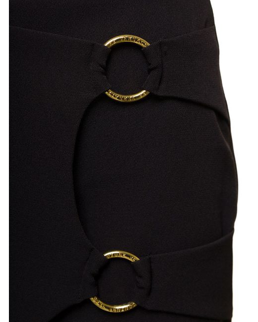 Versace Black Ring-detail Mini Skort