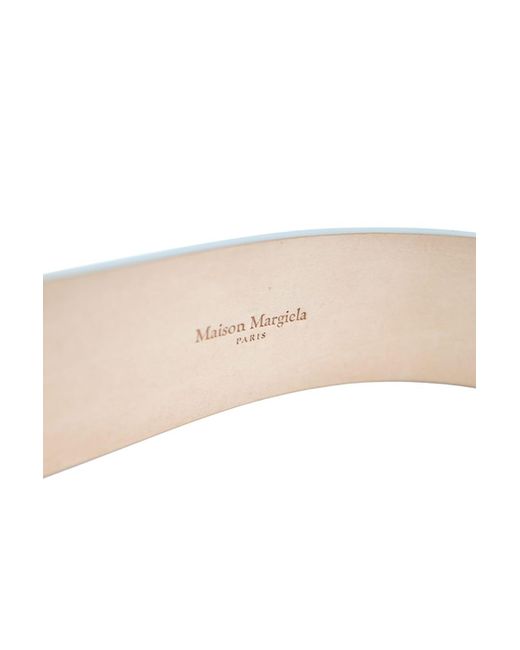 Maison Margiela Gray Signature Stich Belt Accessories