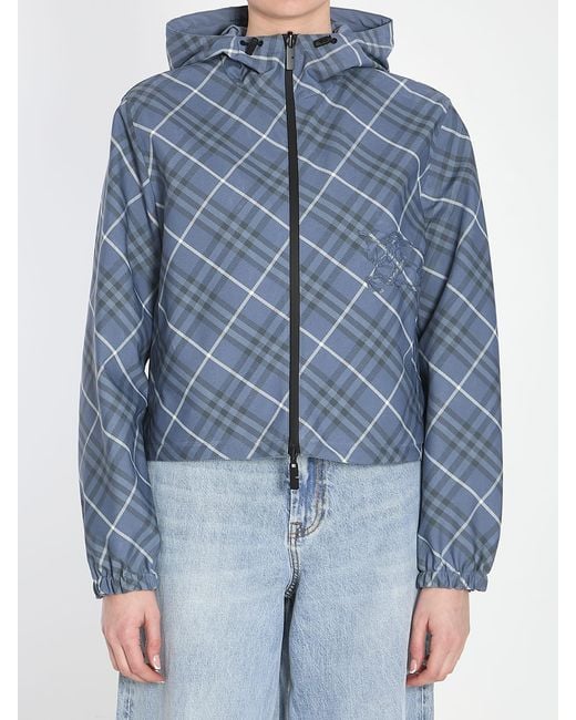 Burberry Blue Reversible Check Jacket