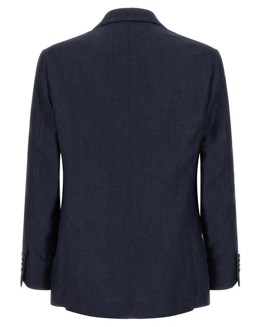 Brunello Cucinelli Black Silk Two-Piece Suit for men