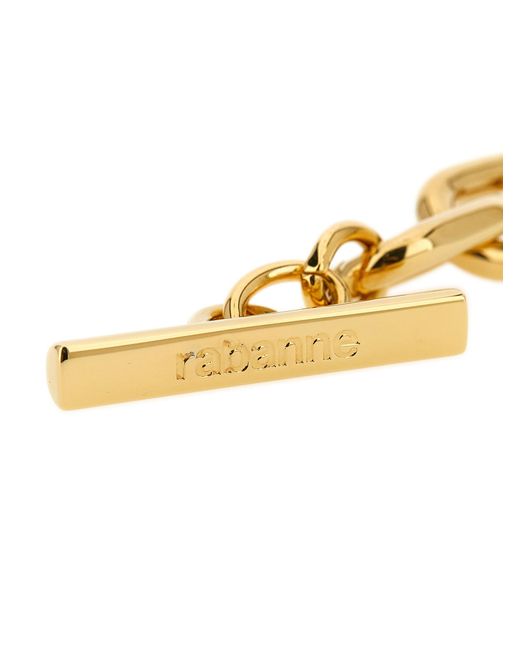 Rabanne Metallic Xl Link Necklace Brass Aluminum Jewelry