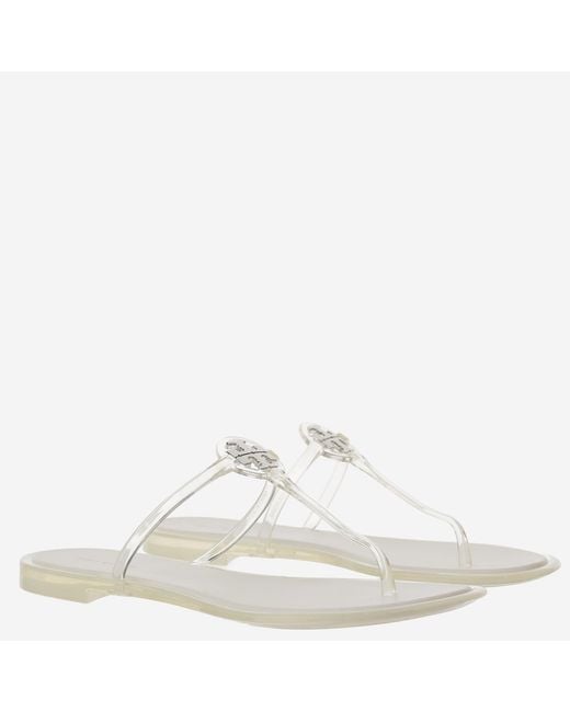 Tory Burch White Mini Miller Jelly Sandals Polyurethane Slippers