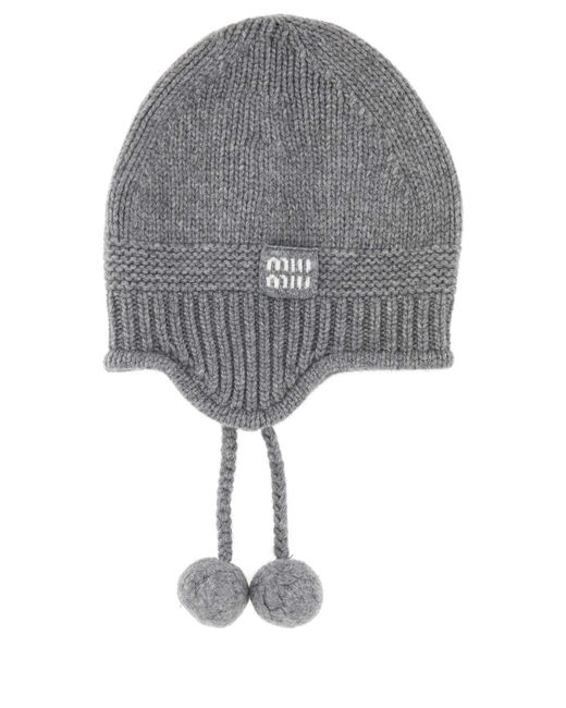 Miu Miu Gray Hats And Headbands