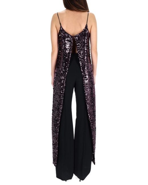Rabanne Blue Sequin Top Polyester Dress