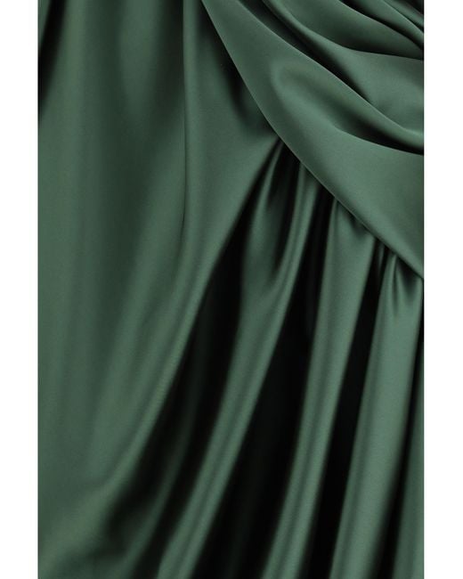 Vivienne Westwood Green Draped Midi Dress Polyester