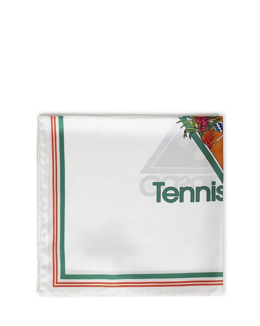 Casablancabrand Gray Tennis Club Icon Medium Scarf
