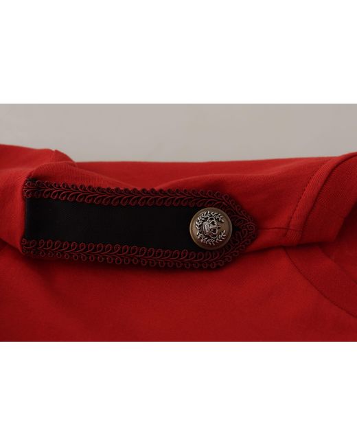 Dolce & Gabbana Red Elegant Crewneck Cotton Tee