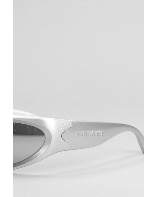 Balenciaga Gray Swift Oval Sunglasses