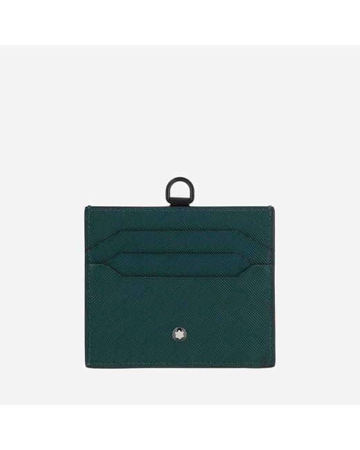 Montblanc Green 6 Compartments Card Case Leather Accessory for men