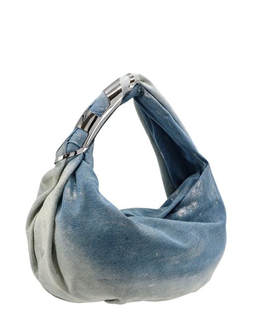 DIESEL Blue Grab-D Hobo Handbag