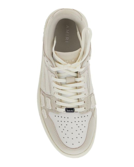 Amiri White 'Skel Top Low' Sneakers With Logo Patch On Thetongue And Contrasting Details On The Side