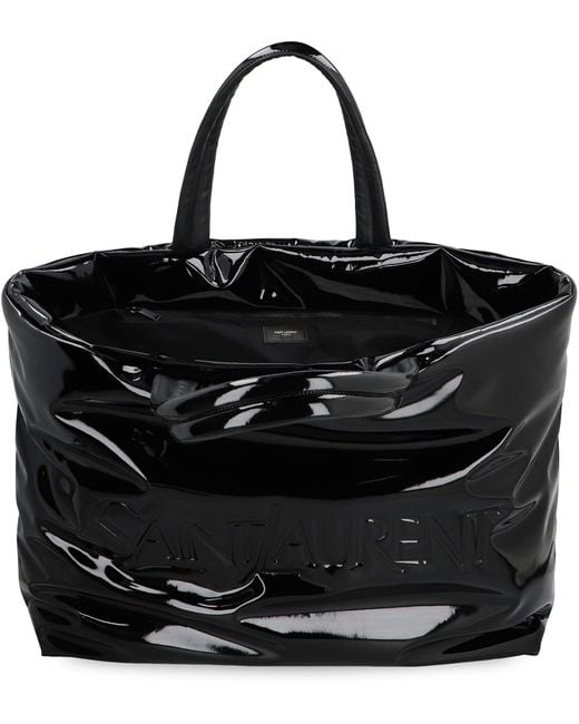 Saint Laurent Black Padded Nylon Maxi Tote for men