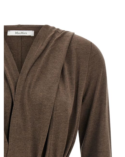 Max Mara Brown Lyocell Cardigan Clothing