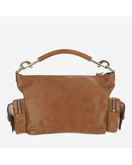 Chloé Brown Leather Camera Bag Buffalo Shoulder