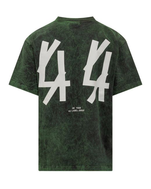 44 Label Group Green T-shirt With 44 Label Logo for men