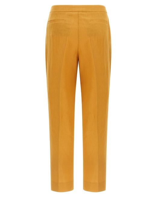 Herno Yellow Linen Trousers