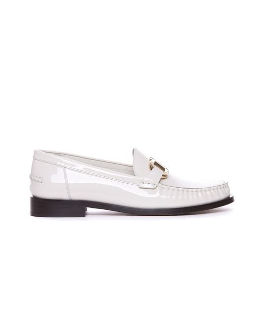 Ferragamo White Flat Shoes