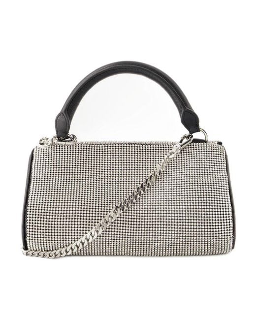 Kara Black Crush Satchel Bag