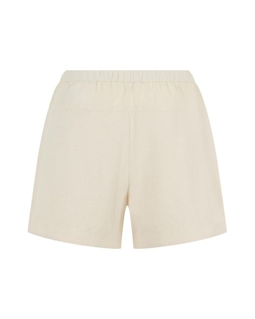 Moncler Natural Shorts With Drawstring Polyester
