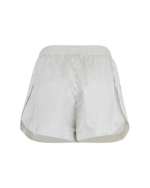 Stella McCartney White Silk Shorts-Steel