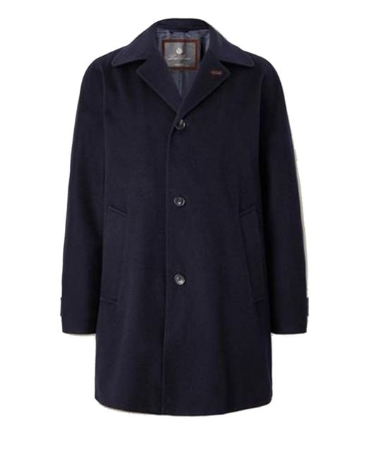 Loro Piana Blue Nordend Coat With Buttons for men