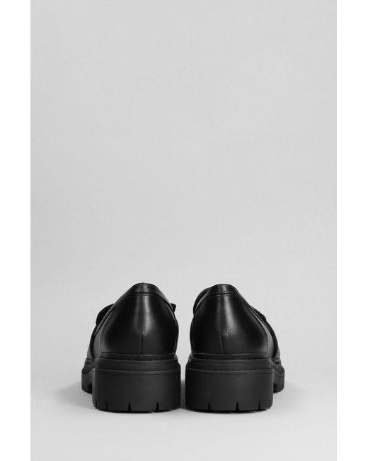 Michael Kors Gray Parker Lug Loafer Loafers In Black Leather
