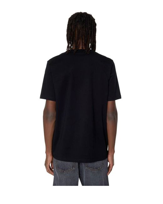 DIESEL Black T-just-microdiv T-shirt for men