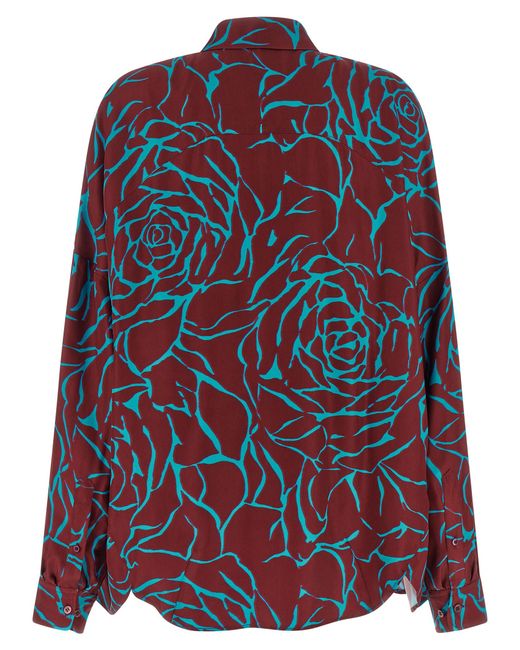 Dries Van Noten Blue Viscose Blouse