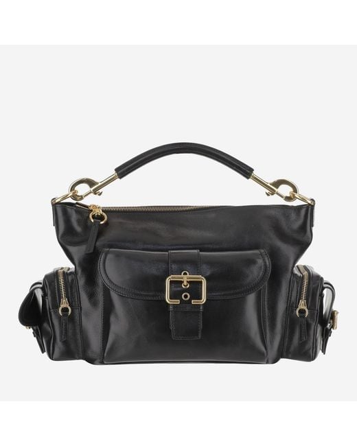 Chloé Black Shiny Leather Camera Bag Buffalo Shoulder