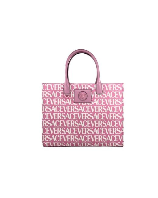 Versace Medusa Large Canvas Large Tote Bag Baby Pink