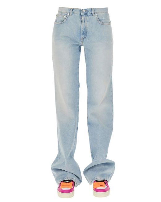 Off-White c/o Virgil Abloh Blue Beach Baby BAGGY Jeans