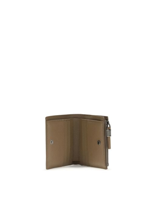 Brunello Cucinelli Natural Leather Wallet With Zip Calf Bos Taurus