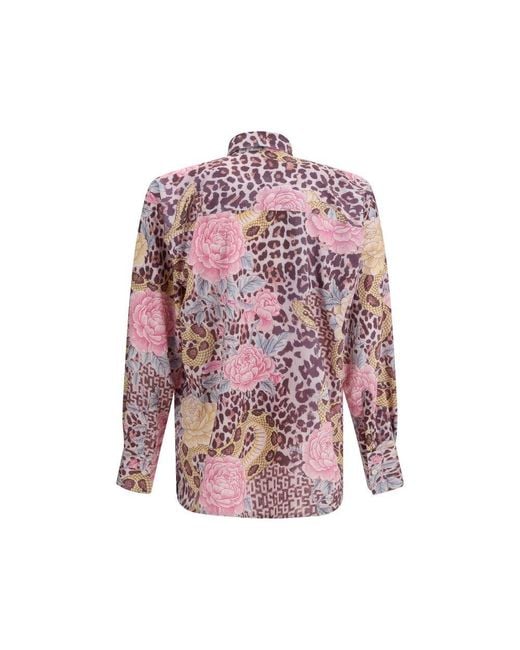 Gcds Pink Multicolor Polyester Pattern Shirt for men