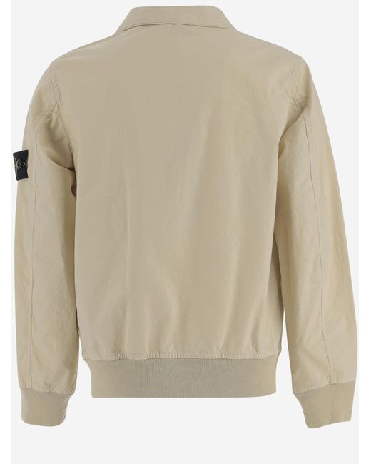Stone Island Natural Jacket Stretch Cotton Cotton; Elastane