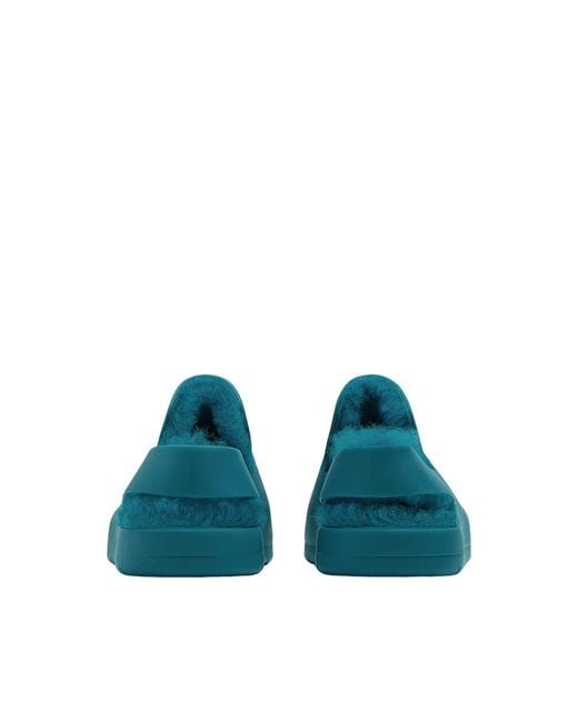 Bottega Veneta Blue Shearling Slippers
