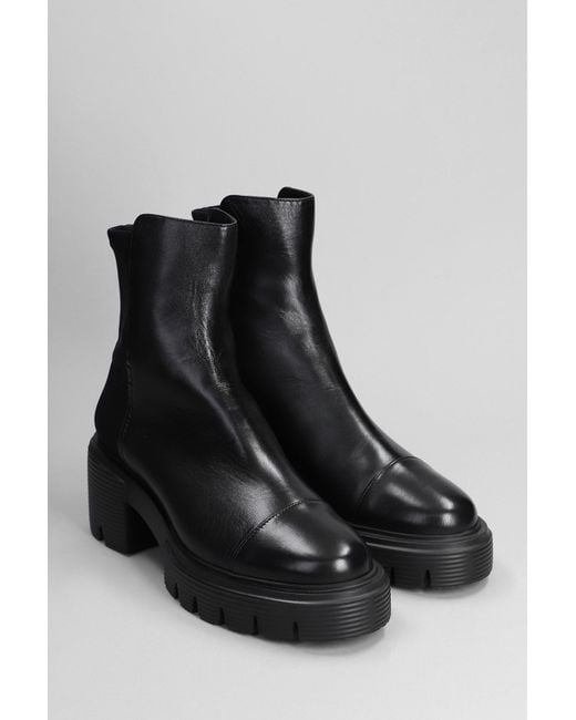 Stuart Weitzman 5050 Soho Bootie Combat Boots In Black Leather | Lyst