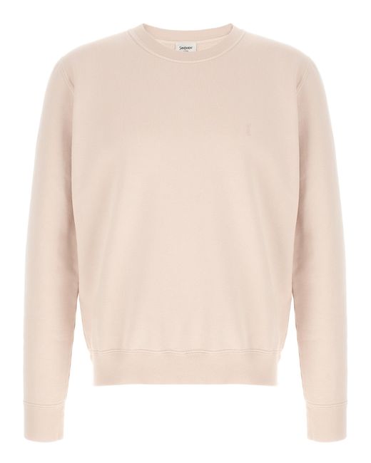 Saint Laurent Natural Cassandre Sweatshirt Cotton for men