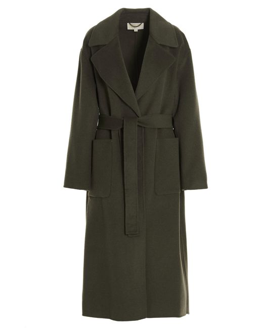 MICHAEL Michael Kors Wool Robe Coat in Olive (Green) - Save 9% | Lyst