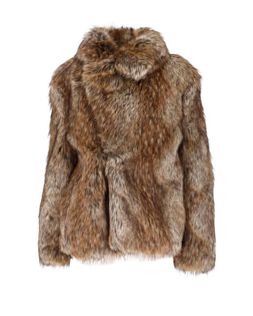 MM6 by Maison Martin Margiela Brown Faux Fur Jacket