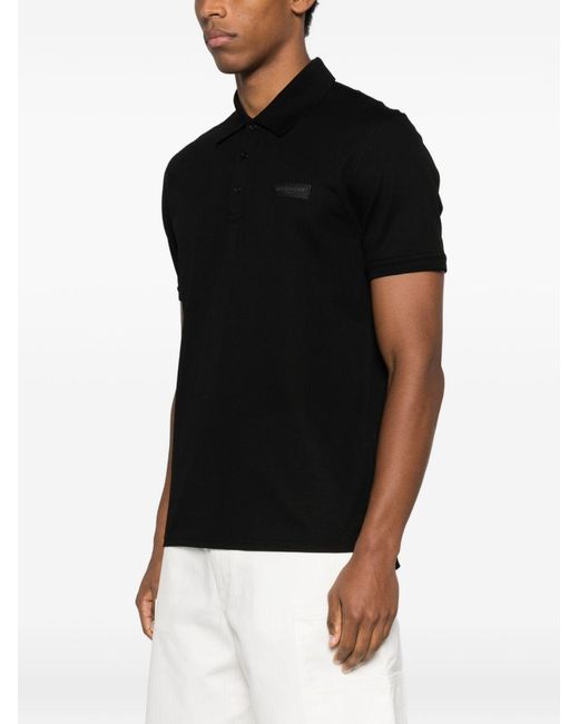Givenchy Black Cotton Polo Shirt for men