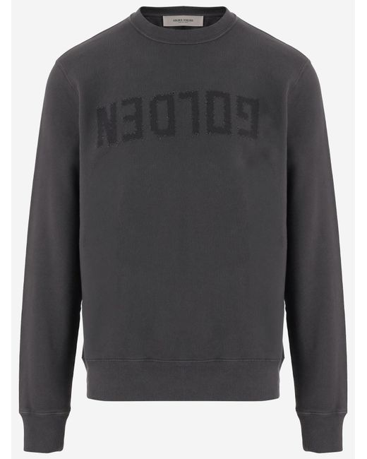 Golden Goose Deluxe Brand Gray Cotton Sweatshirt Knitwear for men